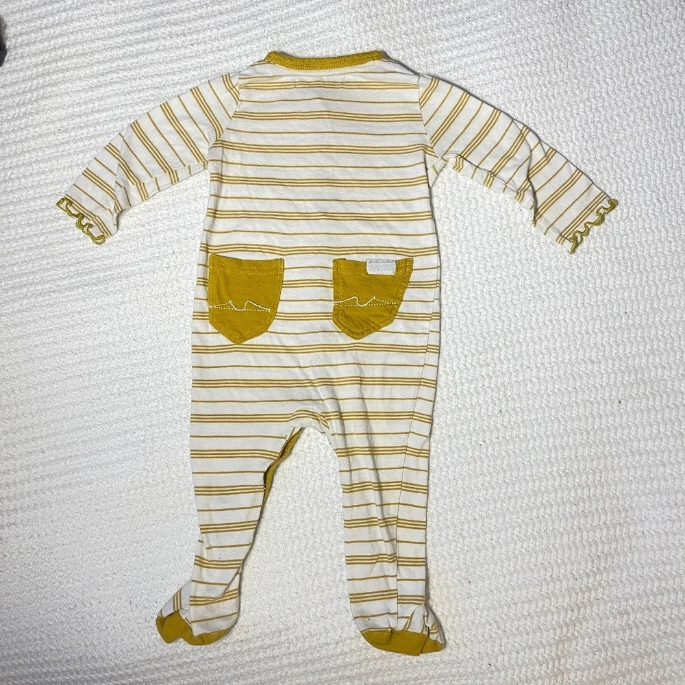 Seven7 Kids Pajamas in Yellow and White Stripes
